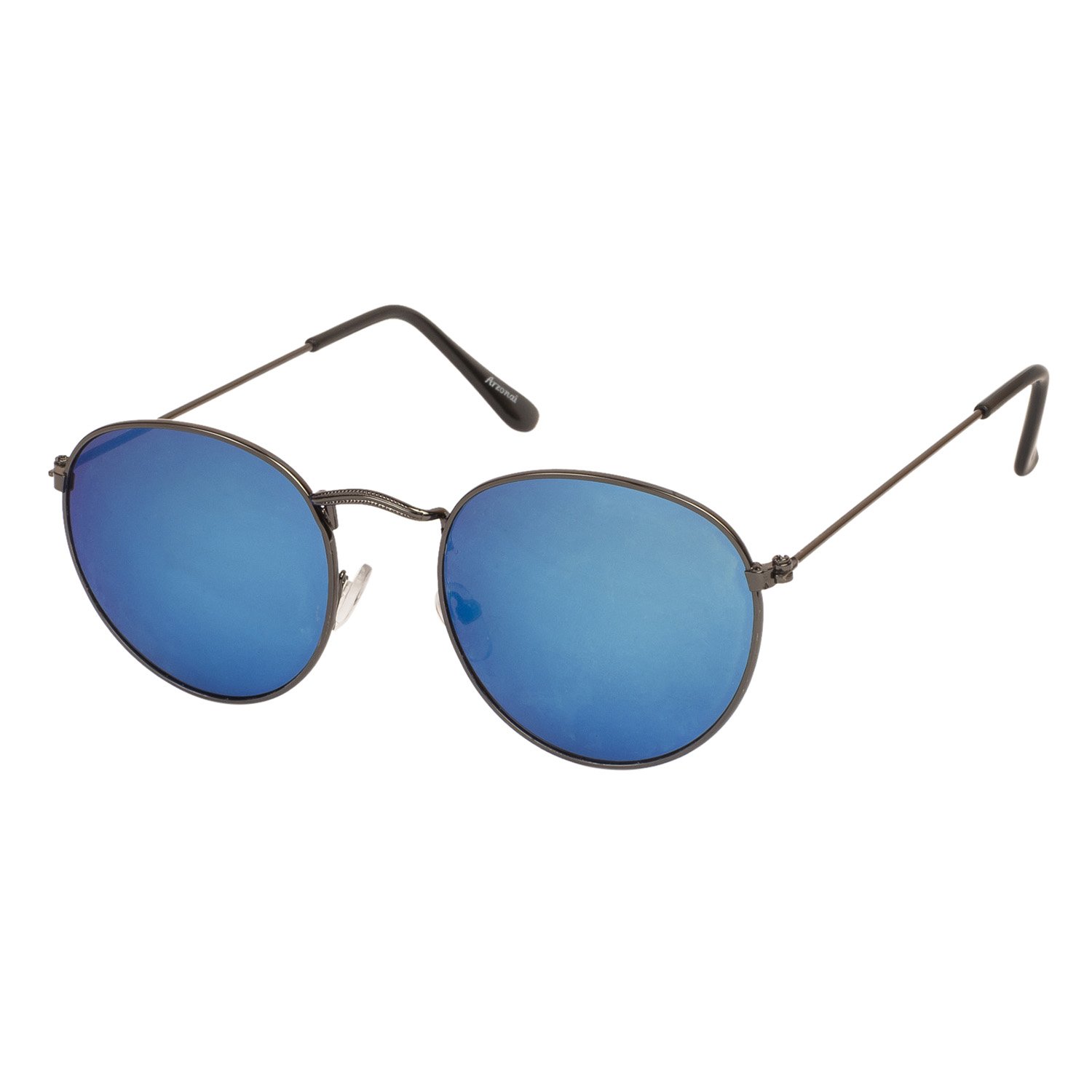 ARZONAIRevo Round Shape Black-Blue Mirrored UV Protection Sunglasses For Men & Women [MA-021-S3 ]