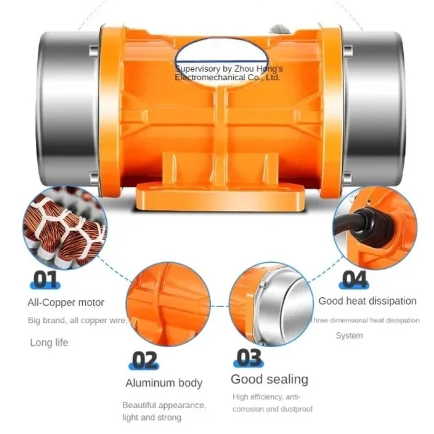 1pcs Vibration Motor Small 220V380V Vibrating Screen 15W-120W Miniature Vibrator(220V,80W 45KG)