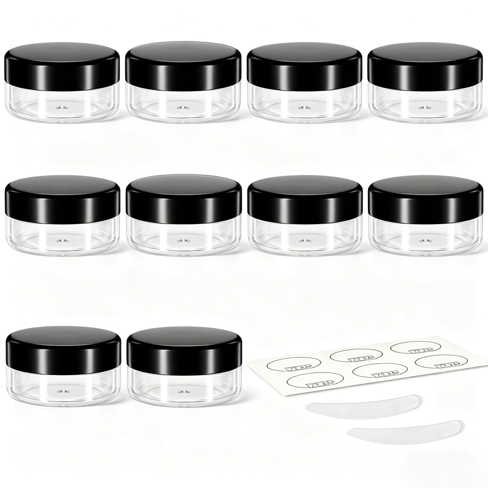Photo 1 of ZEJIA 10pcs Small Travel Containers, 3 Gram Sample Containers with Lids