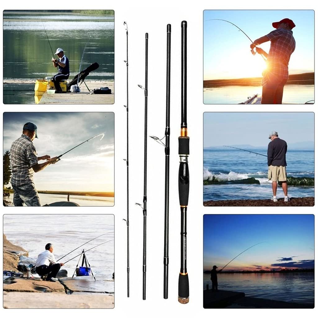 2.1m 2.4m 2.7m 3.0m 4 Sec High-Carbon Spinning Lure Rod Sea Fishing Rod Spinning Fish Pole Fishing Tackle (Color : Casting Size : 2.7 m) (Casting 2.4 m)