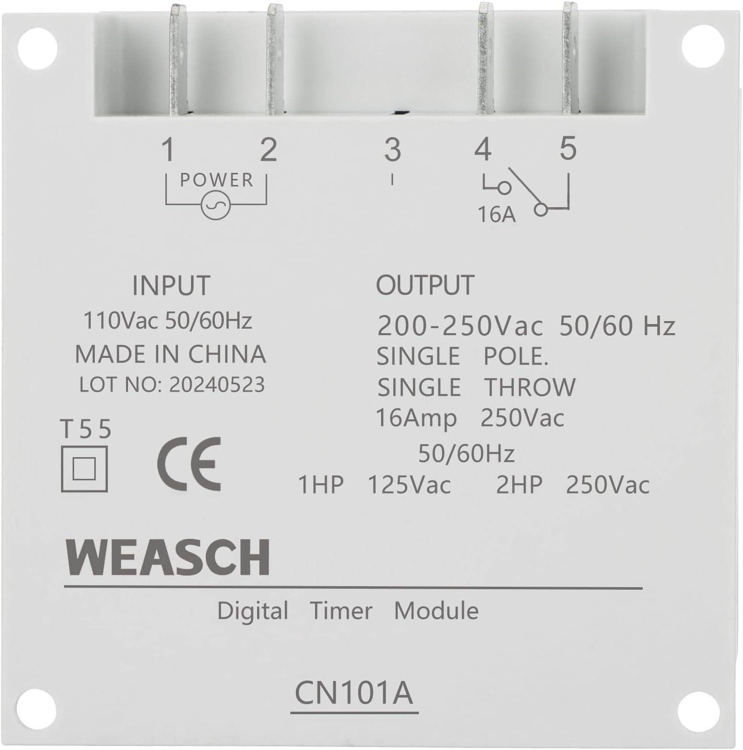 Timer Switch, CN101A, AC 110V 16Amp, Digital LCD Power Programmable Timer Time Relay Switch, Supports 28 Scheduled Times Daily or Weekly, with Waterproof Cover (1)