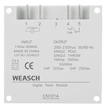Timer Switch, AC 110V 16Amp, Programmable Timer Time Relay Switch