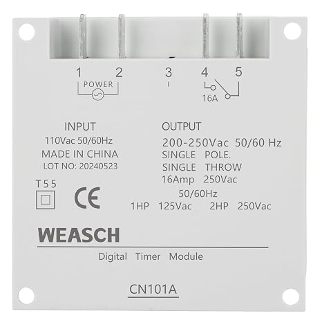 Timer Switch, AC 110V 16Amp, Programmable Timer Time Relay Switch