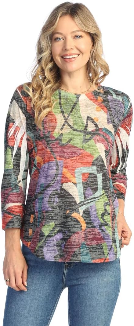 Jess & Jane Burnout Tunic Top - AJ2