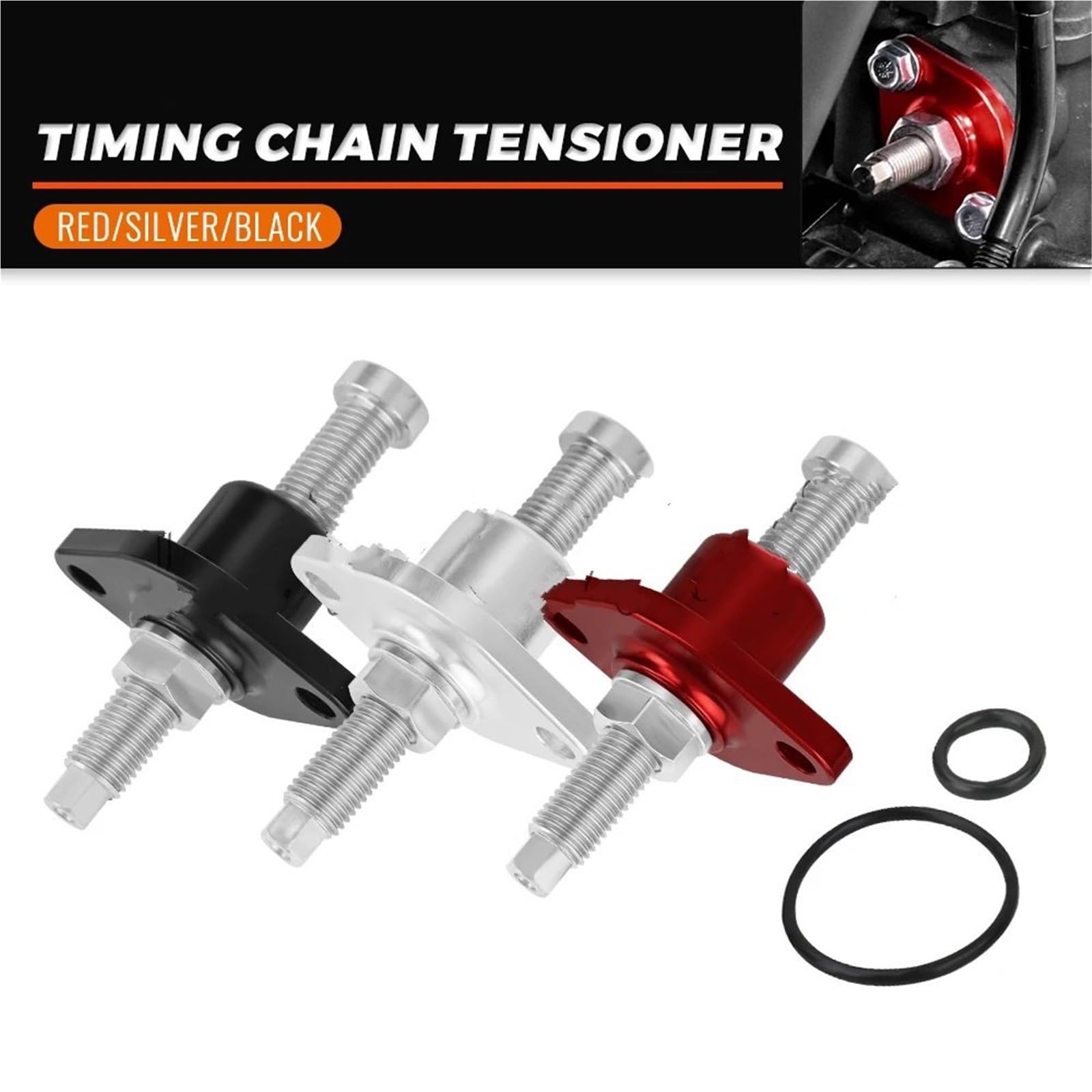 Tendicatena Tendicatena Distribuzione Regolatore Manuale della Tensione della Catena di distribuzione per Motocicletta Adatto per Duke 125 200 250 390 Duke RC390 RC200 RC125(Silver)