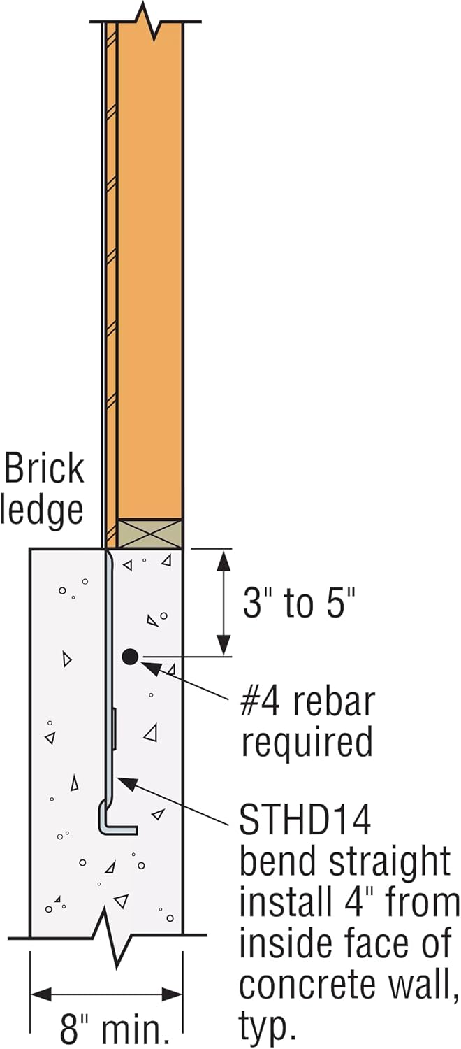 Simpson Strong-Tie STHD10 STHD 24-5/8 in. 12-Gauge Galvanized Strap-Tie Holdown (Pack of 10)