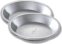 USA Pan 9-Inch Aluminized Steel Nonstick Pie Pan Set of 2 - Commercial Grade, Even Baking, Easy Release, Made in USA