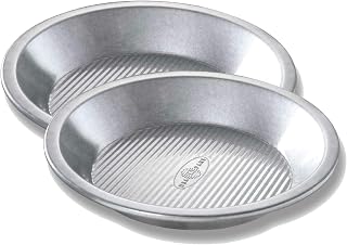 USA Pan 9-Inch Aluminized Steel Nonstick Pie Pans Set of 2 - Commercial Grade, Even Bake, Made in USA