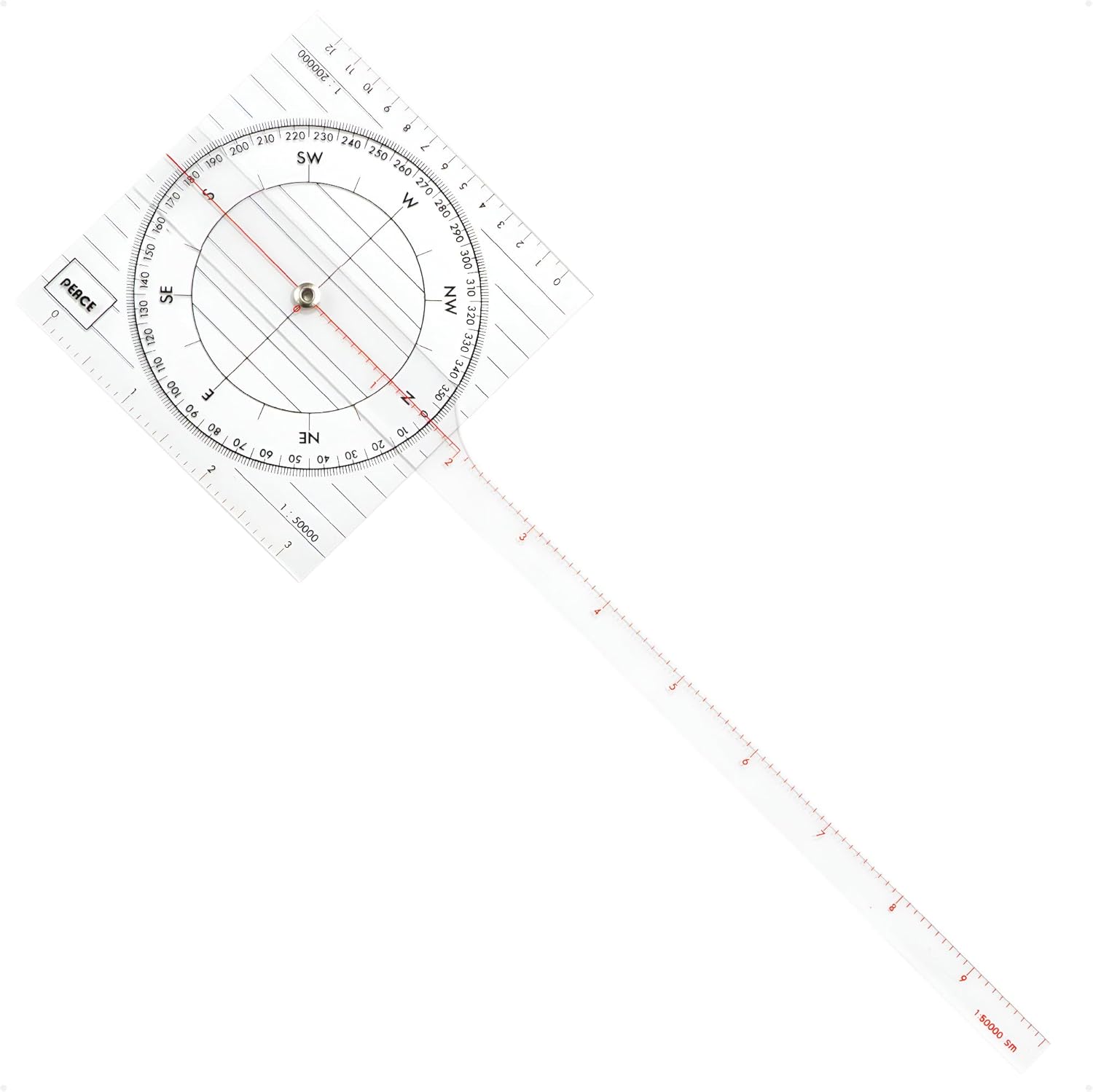 Five Oceans One-Arm Protractor for Navigations Charts - Nautical Protractor, Course Protractor - Chart Protractor Tool - FO1415