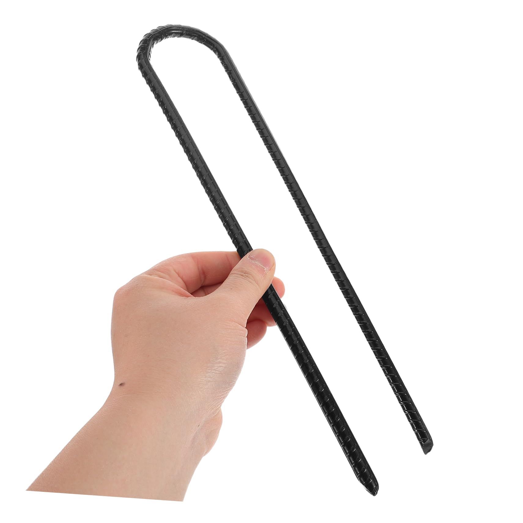Piquets D’ancrage au Sol en Acier Noir 4 Pcs pour Tente | Usage Camping et Projets Extérieurs, Pointe Affûtée, Installation Facile, Lot de 4 Pièces