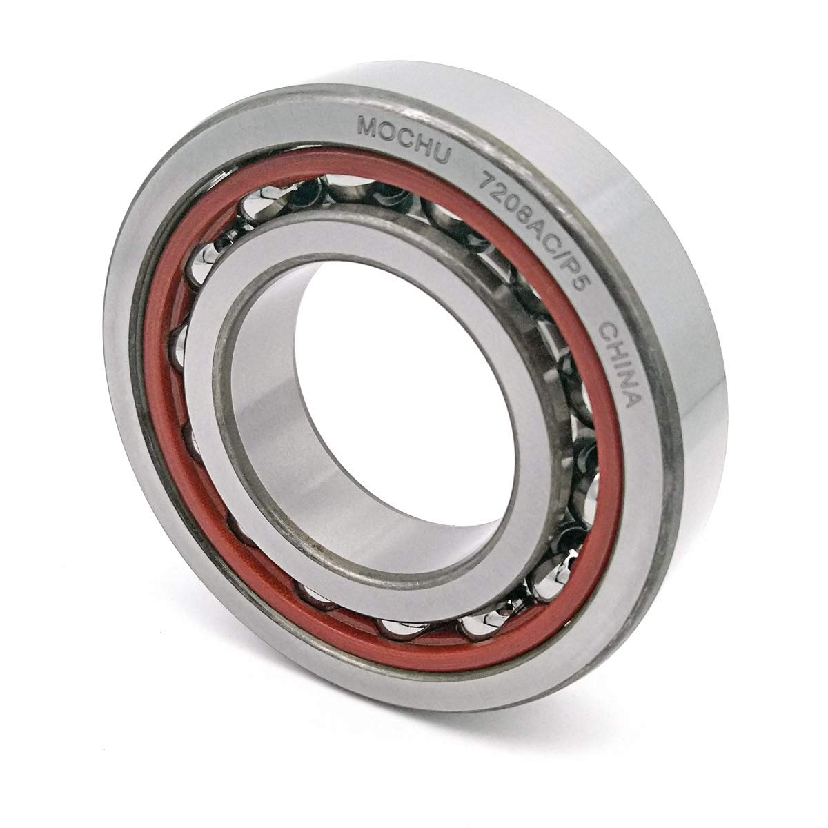 MOCHU 7208 7208AC/P5 7208AC 40X80X18 Angular Contact Ball Bearing, ABEC-5, 25° Contact Angle, Metric, 40mm ID, 80mm OD, 18mm Width, Single Row, Open