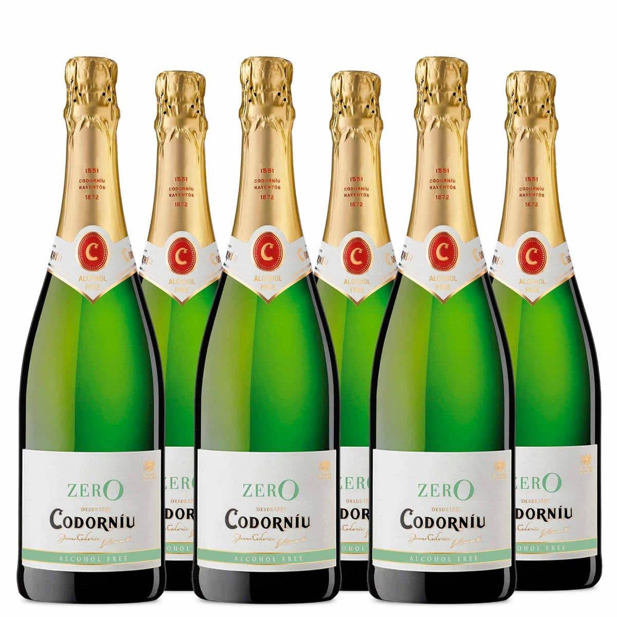 Codorníu Zero – Espumoso sin alcohol - Caja 6 botellas 75cl & Nuviana - Vino Tinto - Caja 6 botellas 75cl