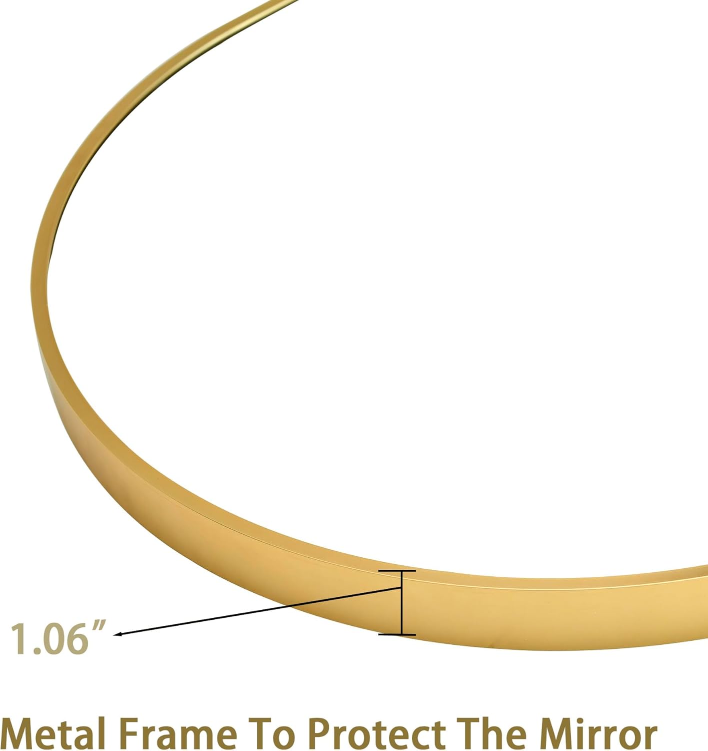 Creative Co-Op - Espejos Reflectantes Con Marco De Metal Negro Y Dorado