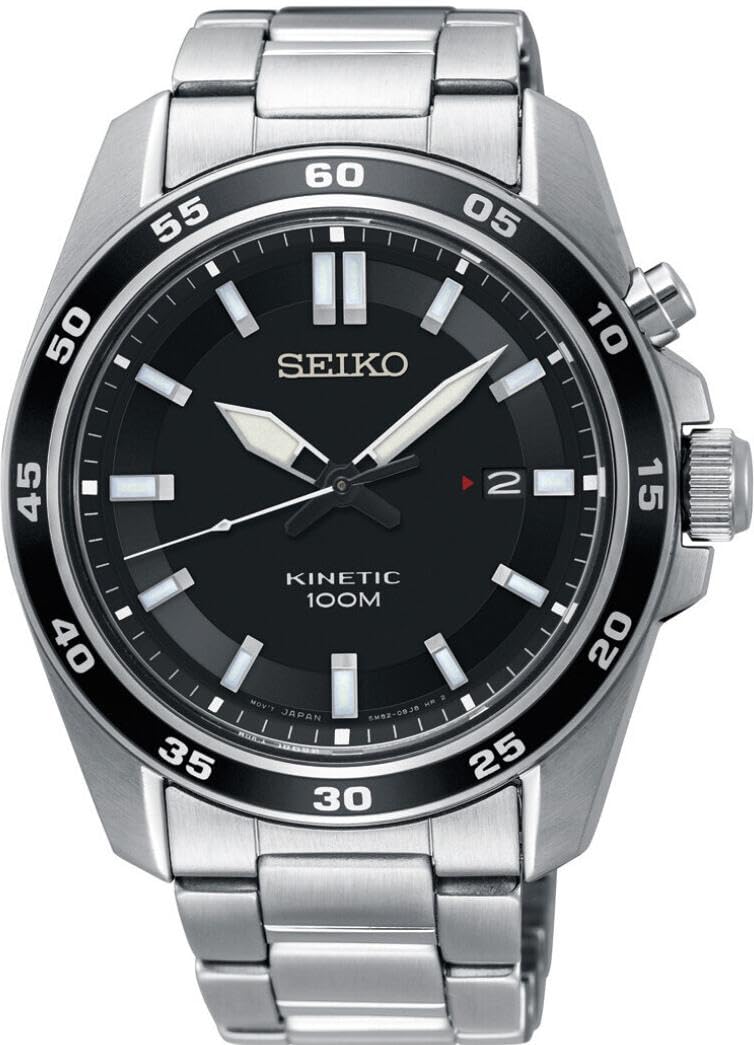 Seiko Herren-Uhr Kinetik Edelstahl mit Edelstahlband