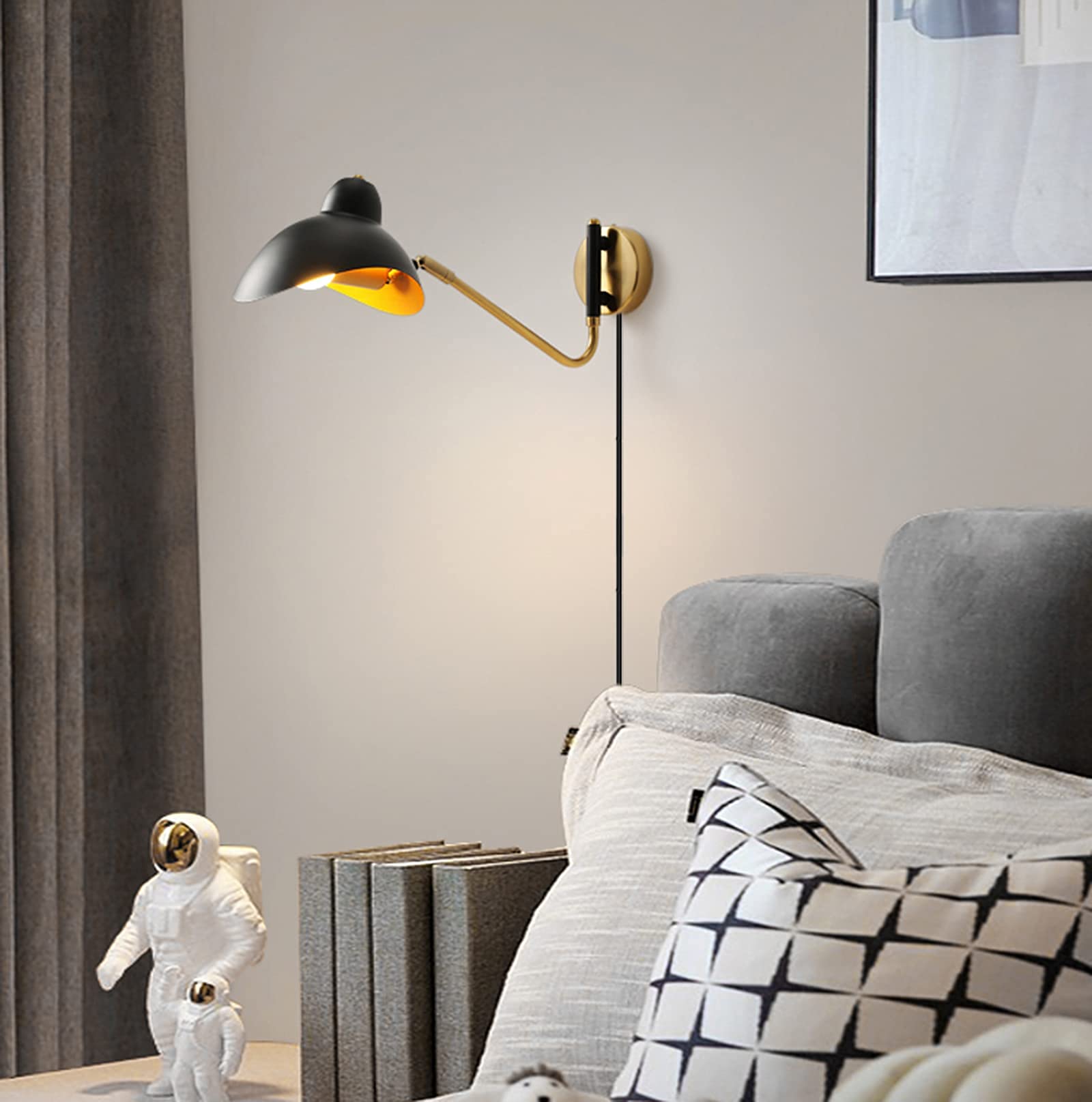 Wandlamp Met Stekker Industrieel