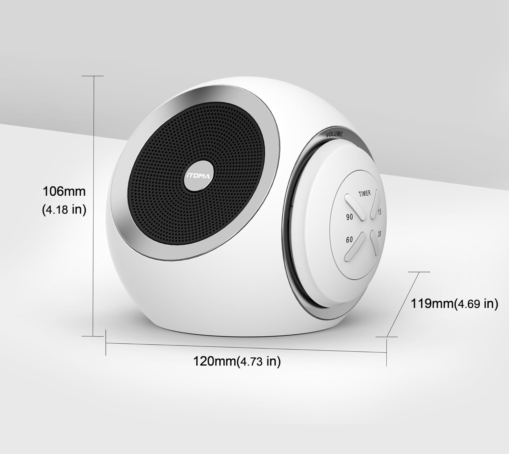iTOMA 318 Machine à bruit blanc, 30 sons apaisants, Bluetooth, minuterie de sommeil, volume réglable
