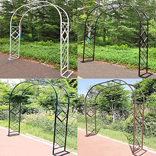 Arco da giardino in metallo, traliccio per pergola, supporto da 139,7 cm a 340,4 cm di larghezza, 270 cm di altezza, perfetto per matrimoni, eventi all'aperto, esposizione di fiori in prato e cortile