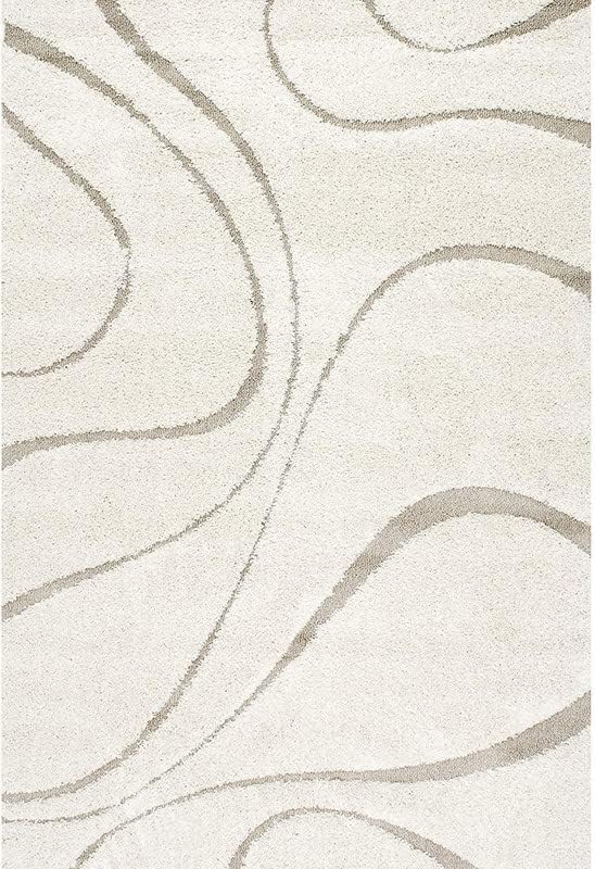 Image of Ultra-Soft Shaggy Carpet (4 X 6 FEET, White) Fluffy, Cozy & Durable Area Rug for Living Room, Bedroom & More ? Premium Modern Design