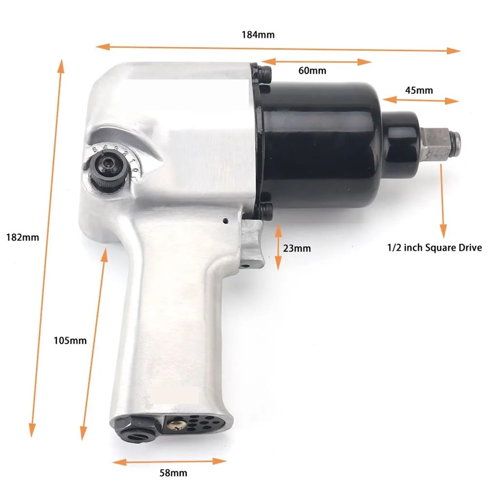 Chiave a percussione pneumatica da 1/2 pollice, coppia 720N.m, chiave a, utensili pneumatici Industriale resistente