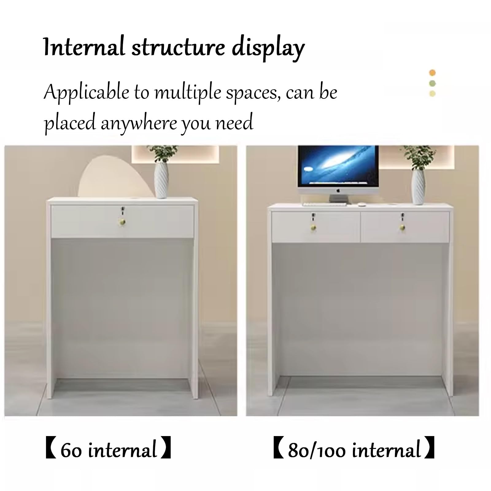 Nowoczesne biurko recepcyjne i stolik do kasy fiskalnej do biura, holu, kawiarni, Beau Salon Fur (A1 60 x 40 x 95 cm) Cact Design Wszechstronne zastosowanie