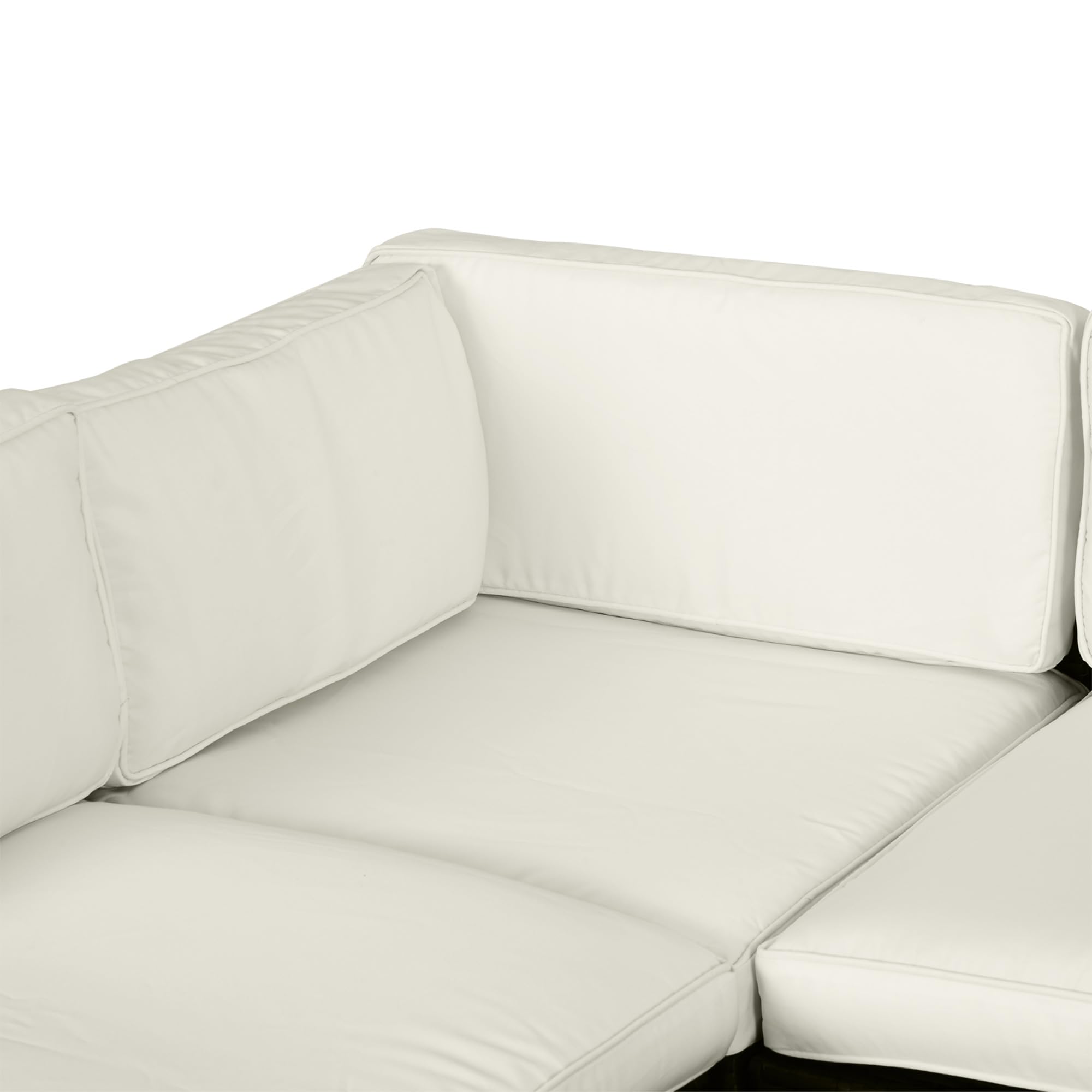 Outsunny Lot de 14 Housses de Rechange Coussins Salon de Jardin - 6 Housses Coussin d'assise, 8 Housses Coussin Dossier - Housses zippées Polyester déperlant Crème