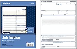 Amazon.com : Adams Job Invoice Forms, 2-Part Carbonless, for Service ...