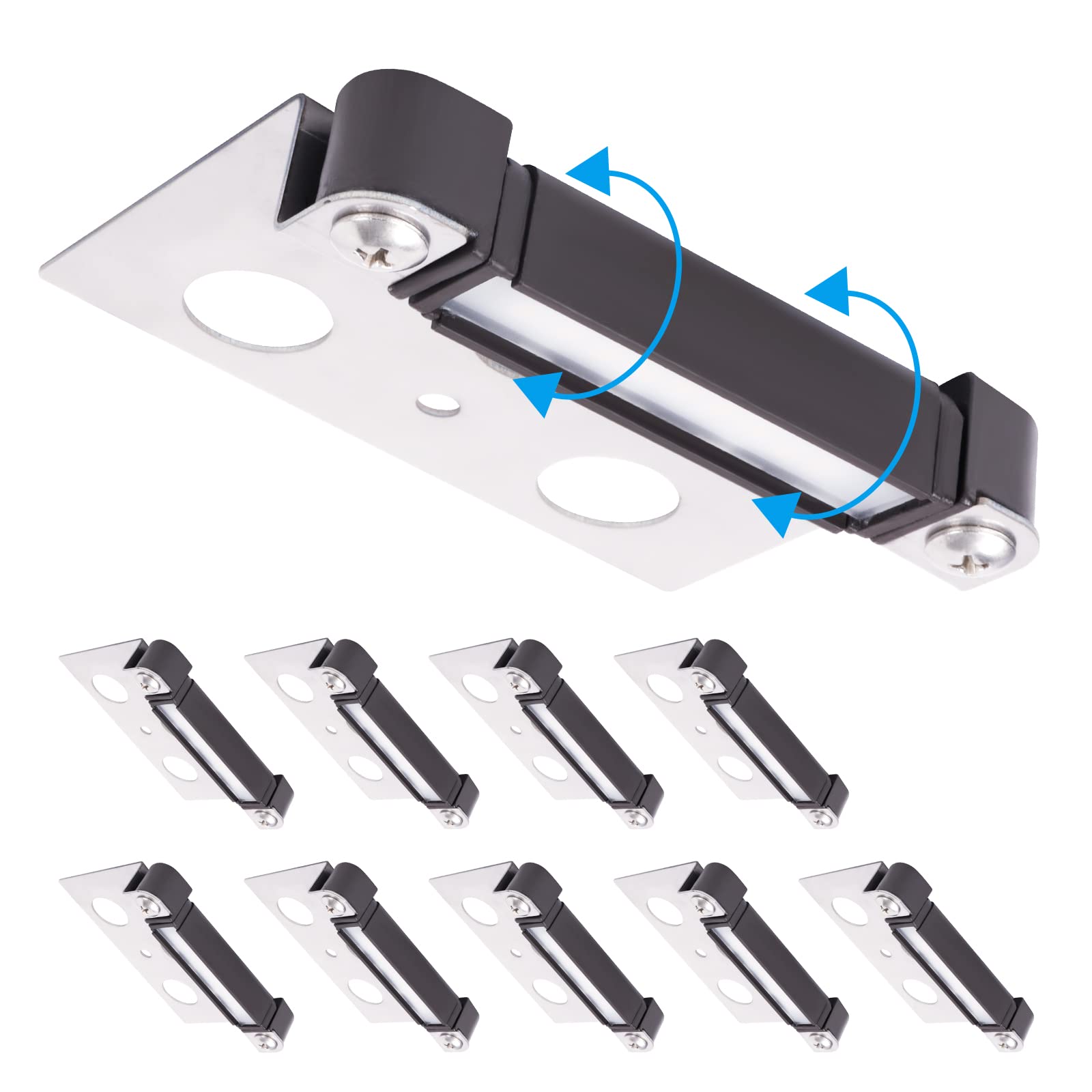 JOMITOP4 Inch LED Hardscape Paver Light, 1W Deck Step Light, Warm White 2700K, 12V Low Voltage AC/DC, Garden Pathway Light Outdoor IP65 Waterproof 10 Pack