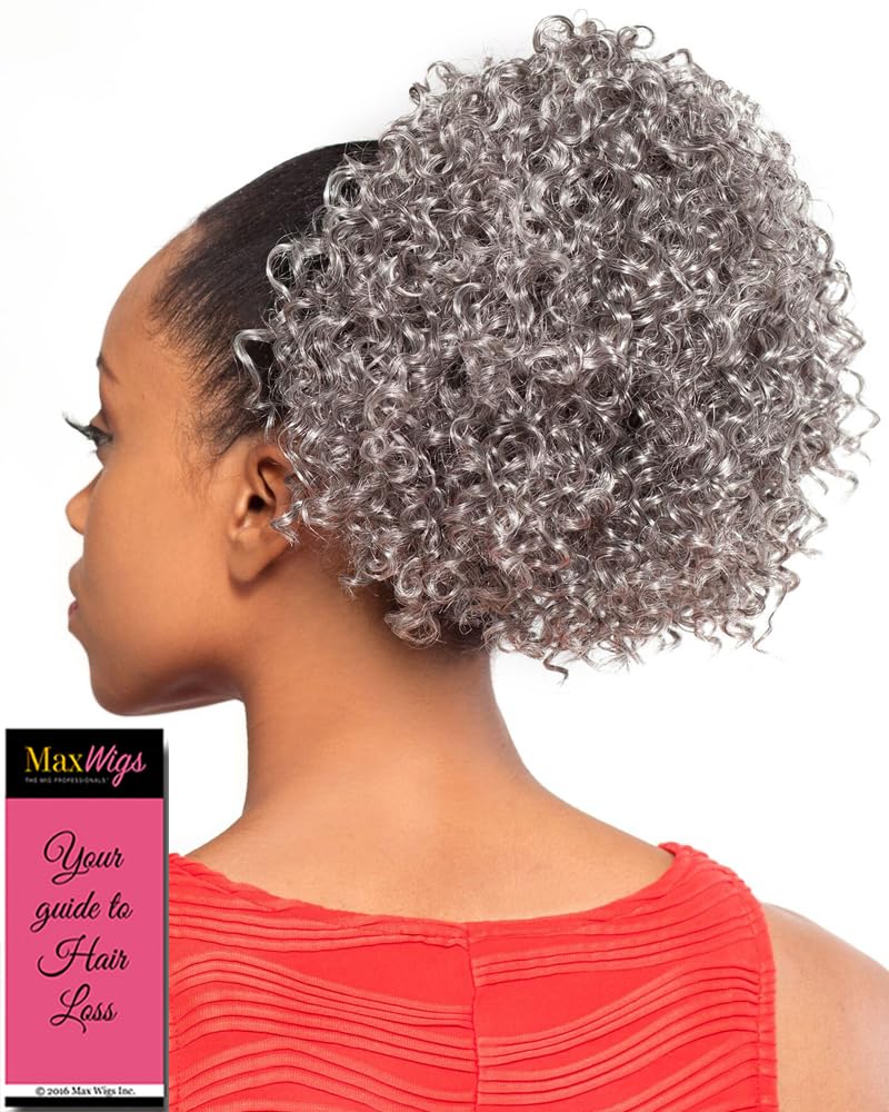 DS005 Curly Ponytail Color 51 Light Gray – Foxy Silver Wigs 8-10″ Length Drawstring Tight Curls Hairpiece Extension Synthetic Black Grey Full Bun Womens Bundle MaxWigs Hairloss Booklet DS005 Curly Ponytail Color 51 Light Gray – Foxy Silver Wigs 8-10″ Length Drawstring Tight Curls Hairpiece Extension Synthetic Black Grey Full Bun Womens Bundle MaxWigs Hairloss Booklet