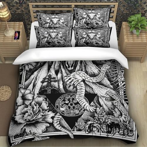 Housse de couette super king pour lit double motif cœur imprimé 3D
