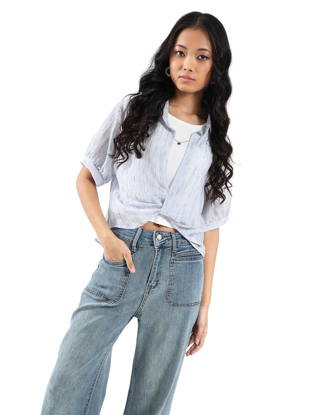 sera Textured Oversized Korean Top-picture-32