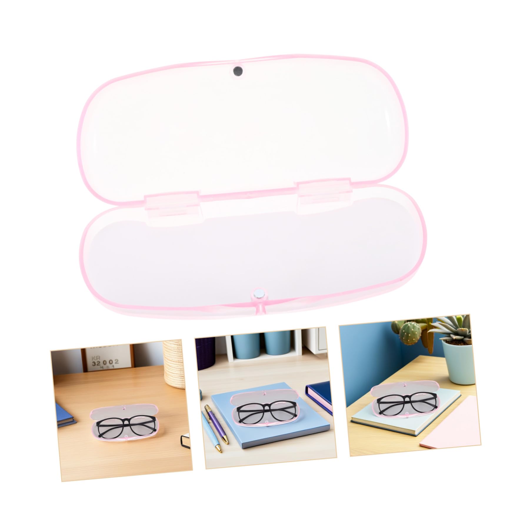 Custodia per Occhiali 10 Pezzi 15, 5x6, 5x3, 5 Cm in Pvc Rosa | Portaocchiali Opaco, Antiurto e Antipolvere, Formato Compatto per Viaggio ed Escursioni, Stile Essenziale