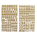 Darice 1219-37 220-Piece Glitter Alphabet Sticker, Upper and Lower Case Letters, Gold