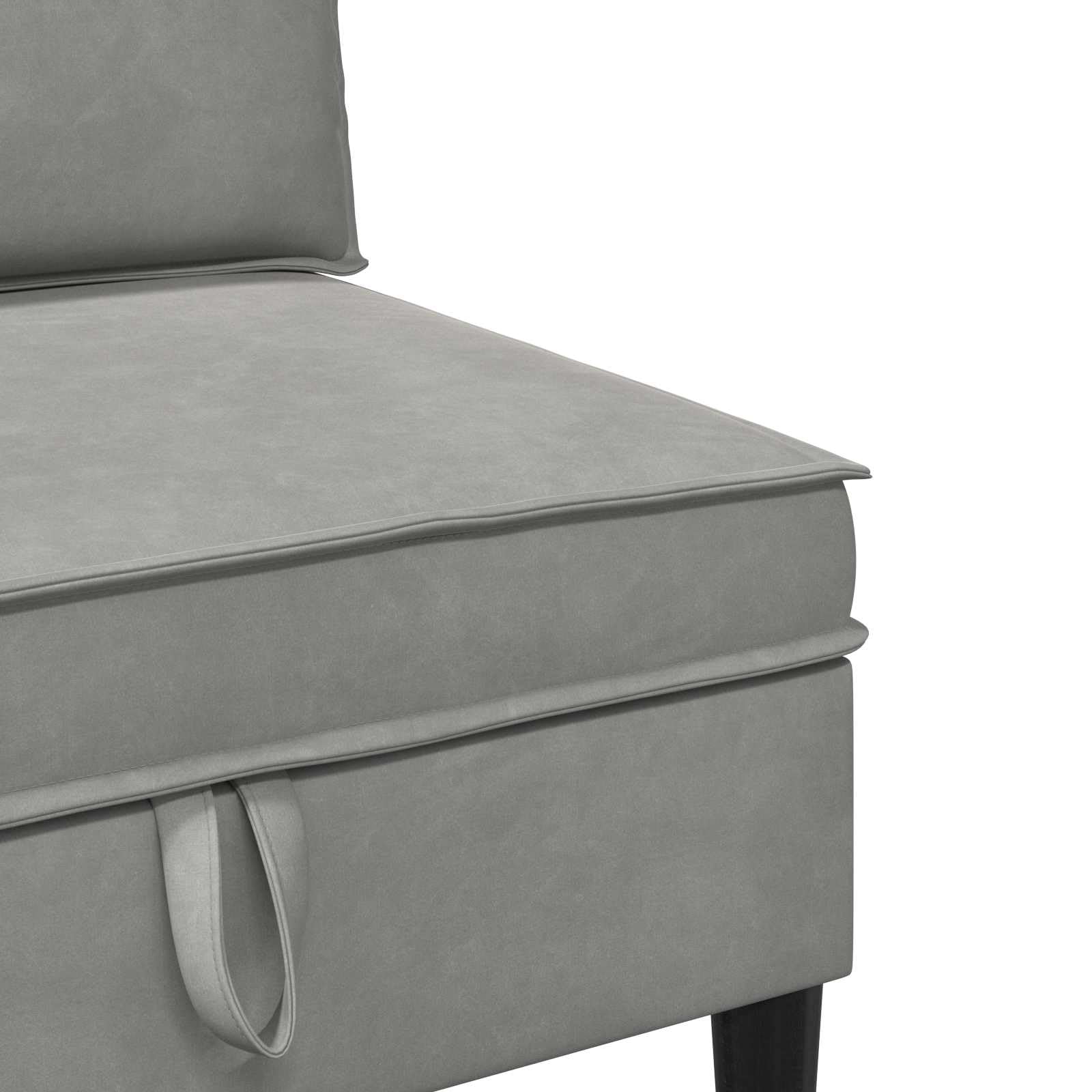 Wohnzimmergarnitur mit Kissen und Speicher, 3-teilig, Hellgrau, Samt, Sofa Set mit Sperrholzrahmen, 210 x 70 x 82 cm, ergonomisch, für Innenbereich, wohnzimmermöbel, sitzgruppe