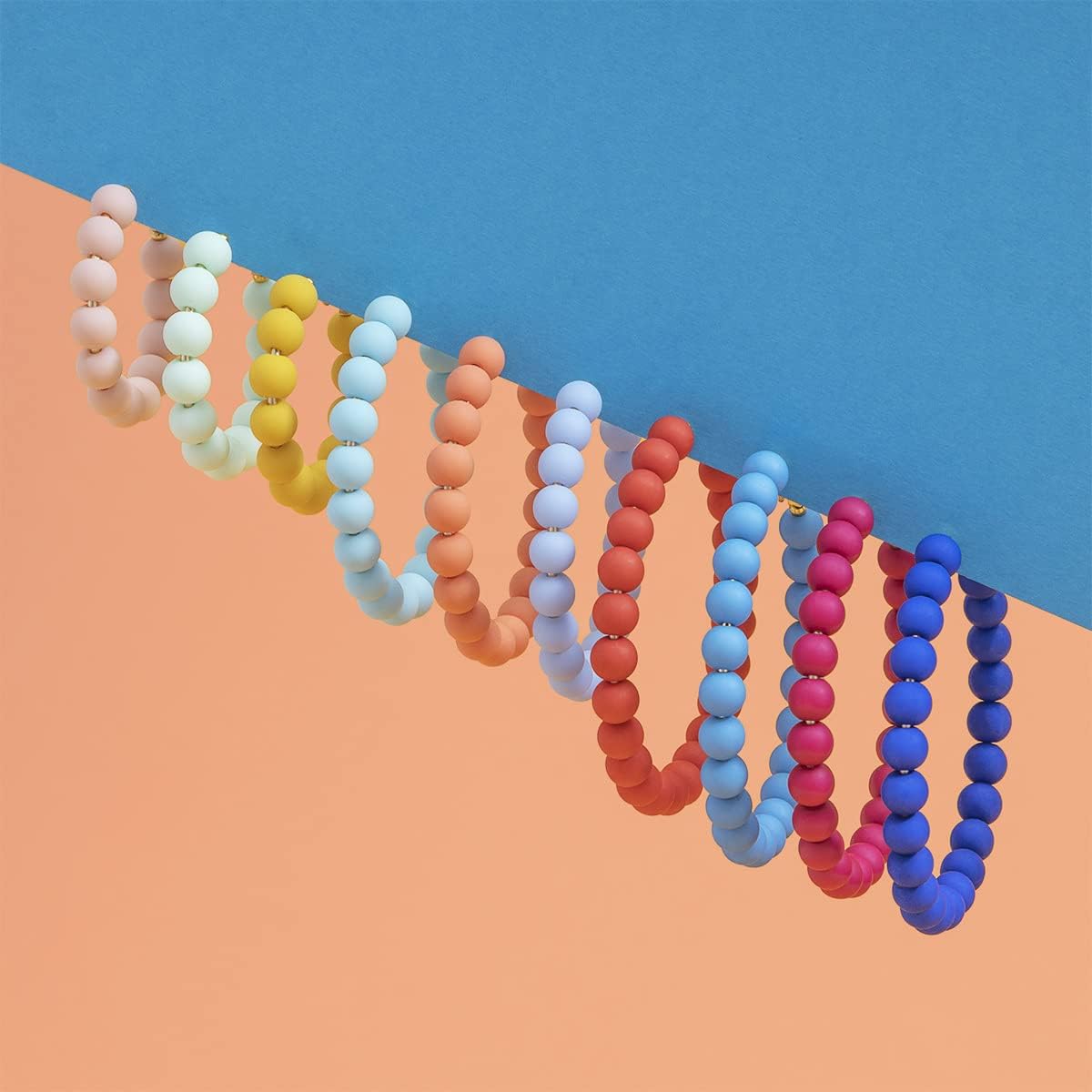 ZENZII Beaded Hoop Earrings Bohemian Circle Round Bead Earrings Chic Dangle Earrings for Women and Girls - Image 7