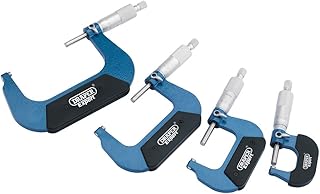 Draper 46607 Expert Metric External Micrometer Set, 4 Pieces, Blue