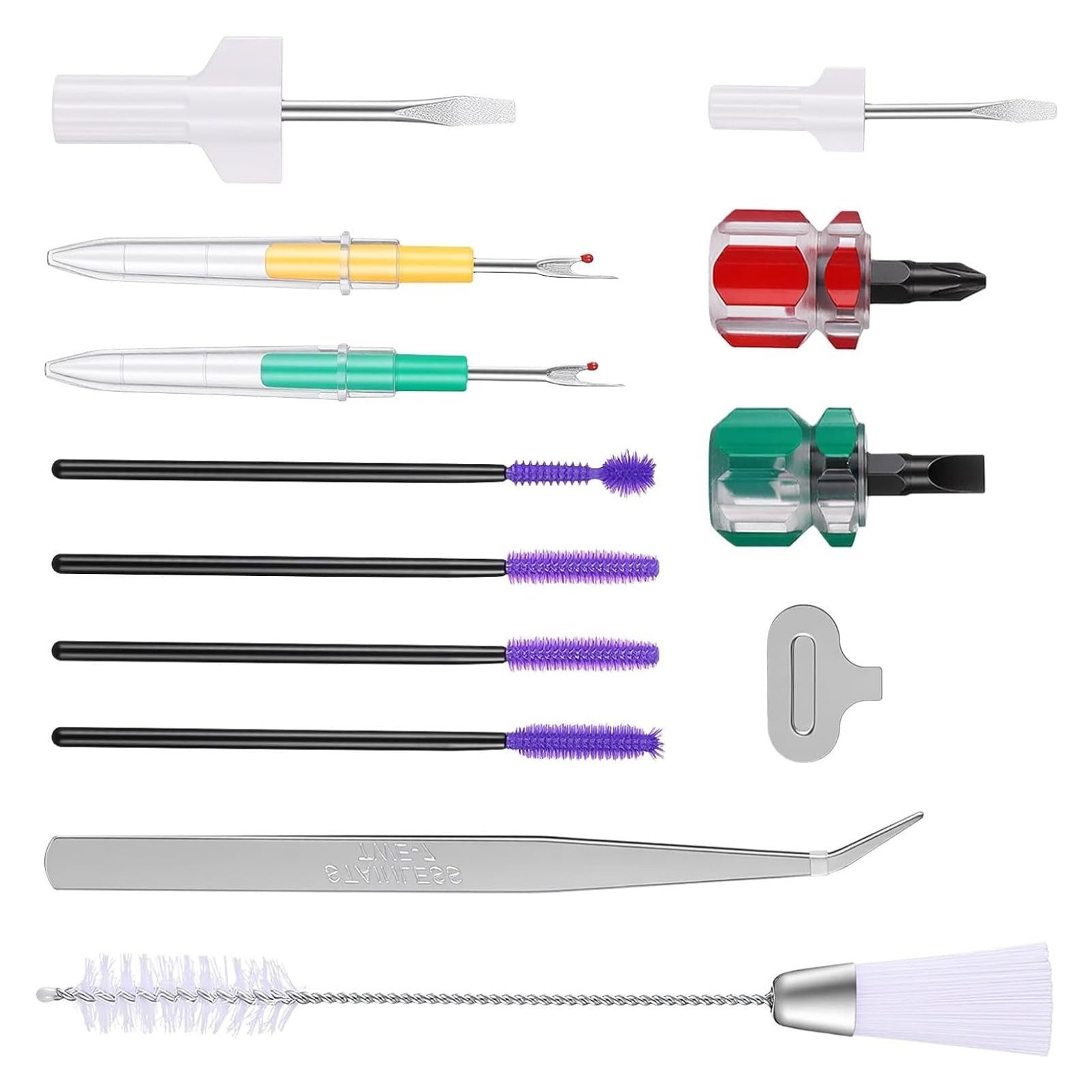 Hsioluted 17 Piece Multifunctional Sewing Machine Tool Set for All Cleaning Repair and Maintenance Tasks for Professional Use Screwdriver Tool