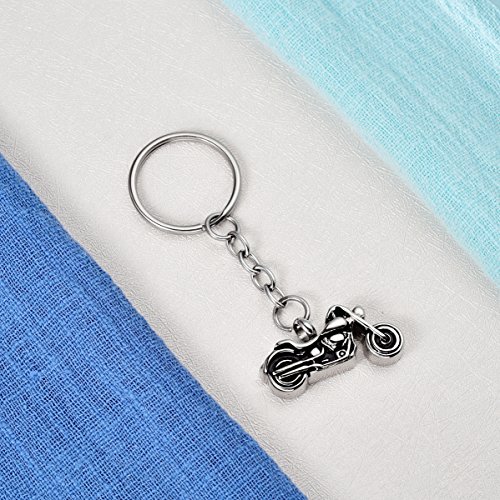 Fczdq Cremation Keepsake Keychain Motorcycle Stainless Steel Memorial Jewelry Ash Urn Keyring #TOP2