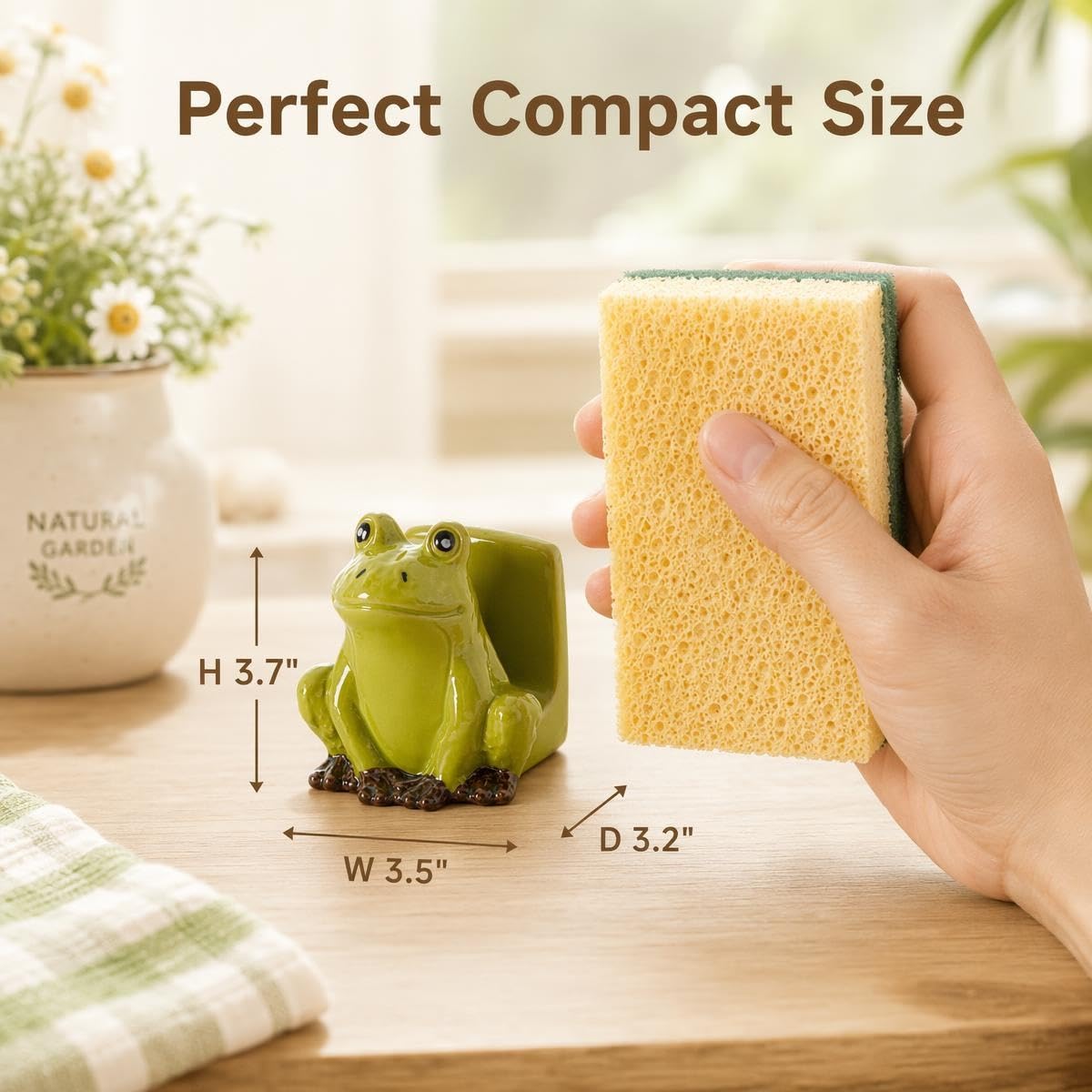 Cute Frog Sponge Holder - Kitchen Sink Organizer -7