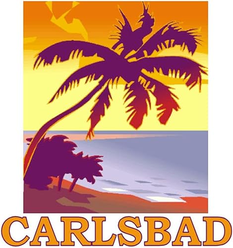 Miniatura 2 de CafePress Carlsbad, California Oval Pegatina Oval Parachoques, Euro Oval Car Decal