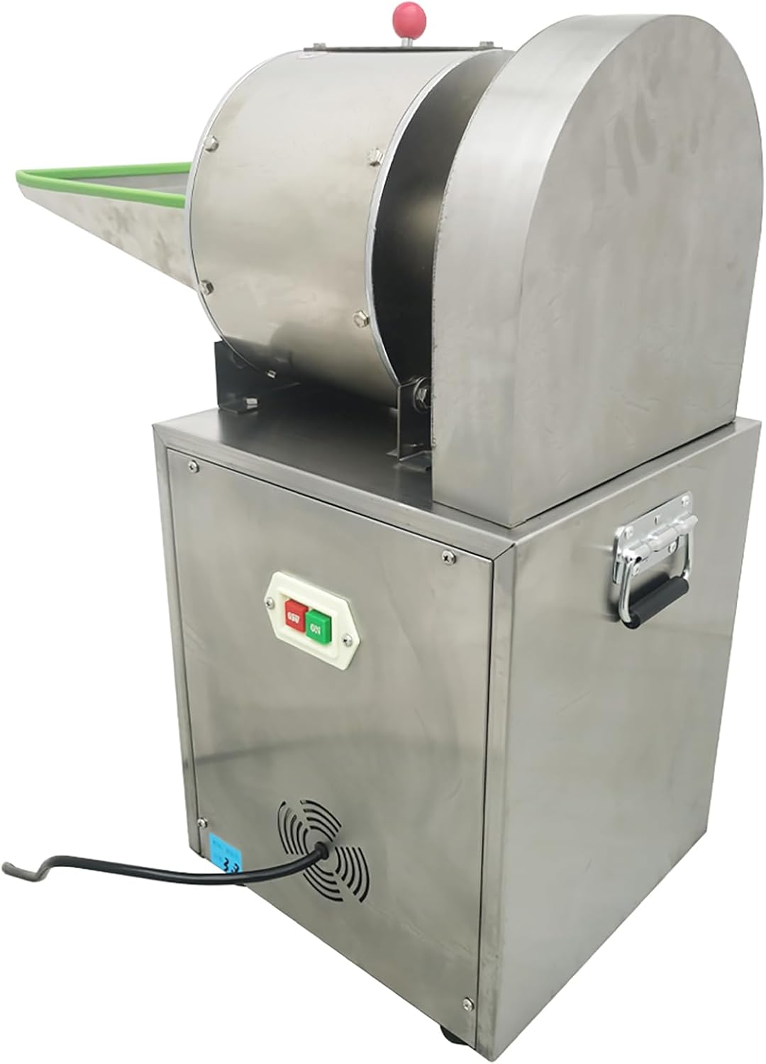 Electric Vegetable Cutter Commercial Food Cutting Machine Multi-Function Stainless Steel Slicer and Shredder with Two Slicing Knives and Two Silk Cutters 110V 1.5KW