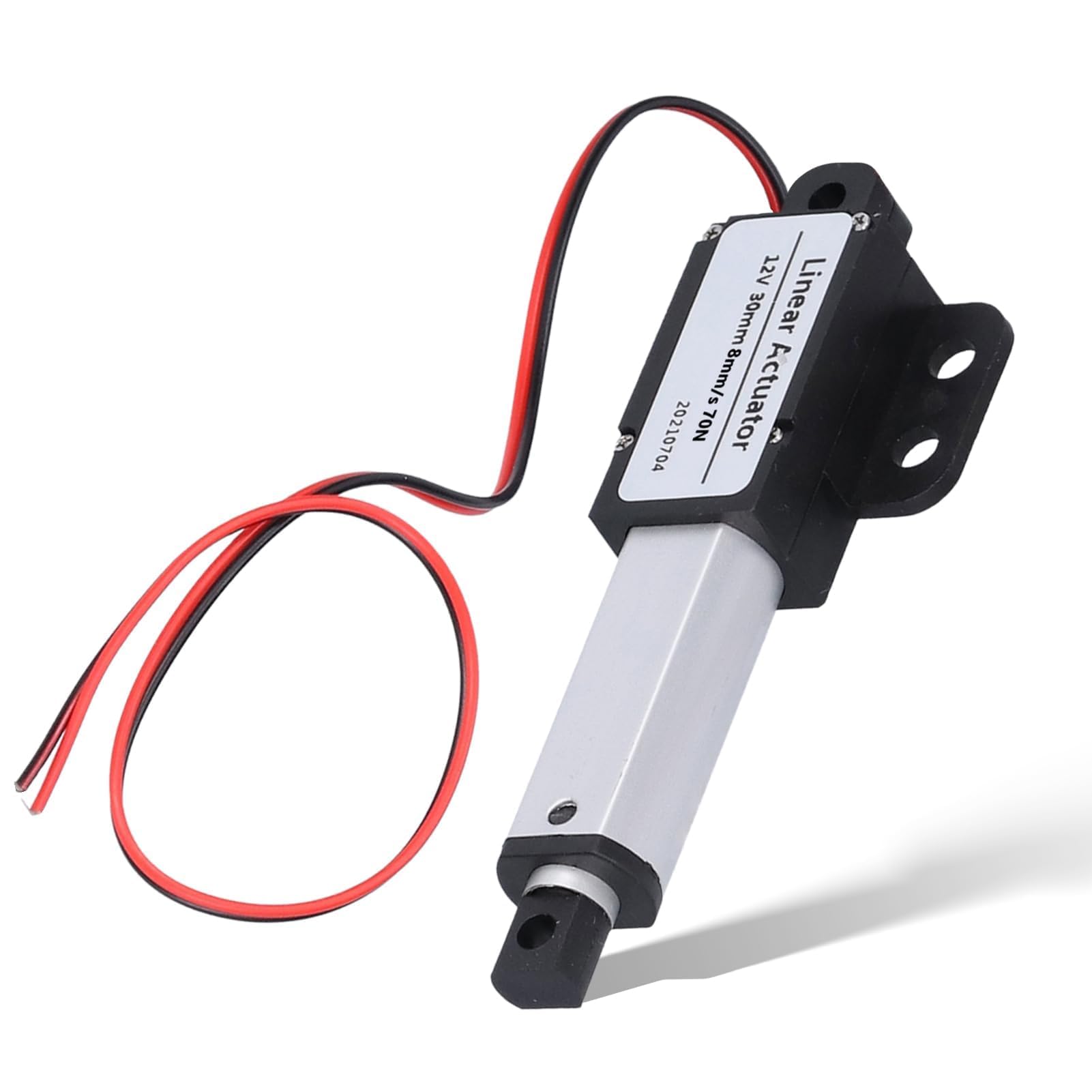 Mini Electric Linear Actuator, 1.2"" Stroke, 70N/15.7LBS 12V Multi Electric Mini Motion Micro Actuator with T Screw Rod Cabinet Window Opener Lift for Medical Industrial Sofa Robotic TV Table