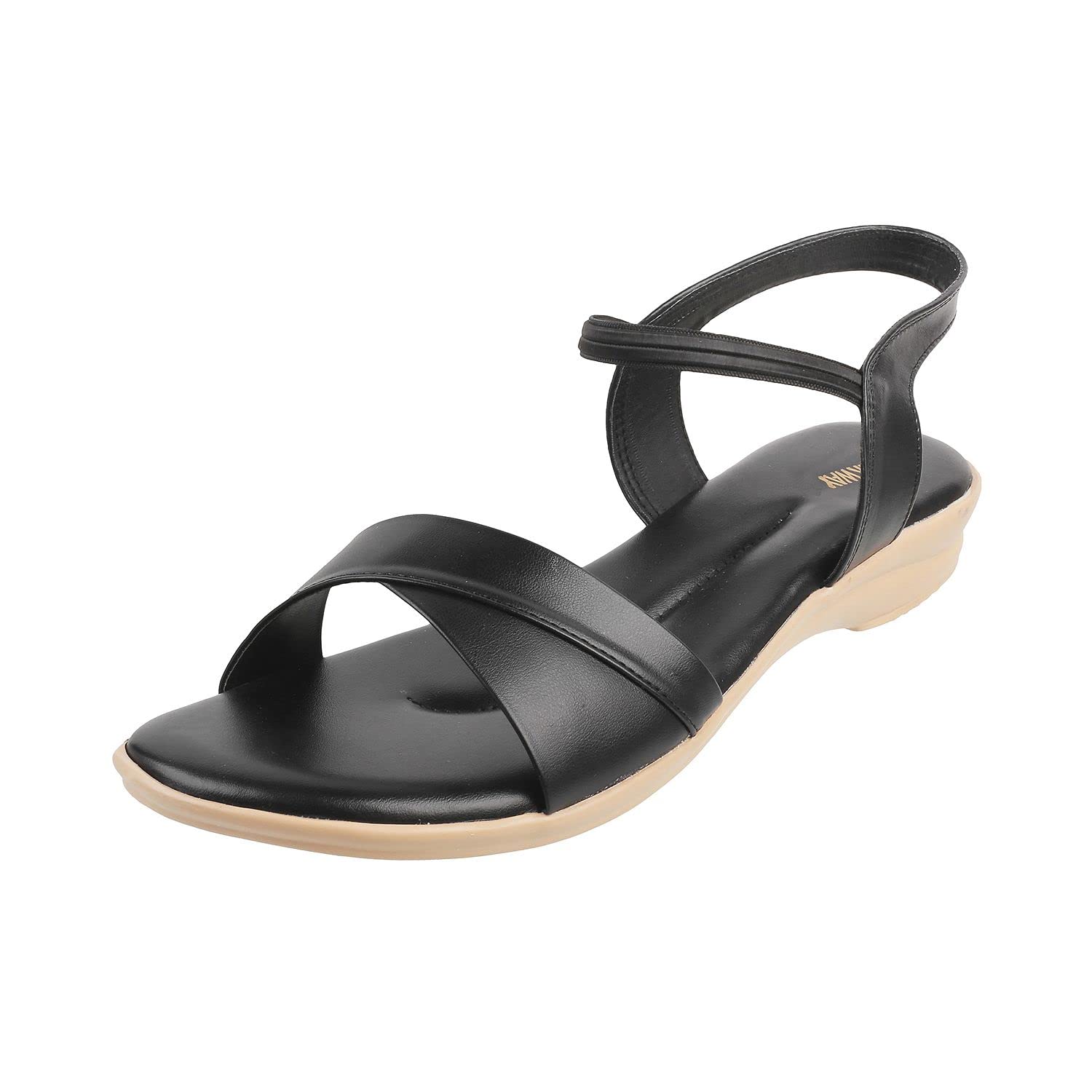 Walkway Womens Synthetic Black Sandals (Size (5 UK (38 EU)) (B0BBLWFQ5X) Amazon Price History, Amazon Price Tracker