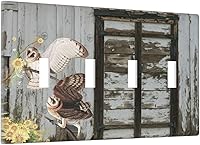 Vista 114 de Cubierta de Interruptor de Luz de 1 Gang con Escena de Flores de Grecia Mediterránea, Dispositivo Individual Basculante/GFCI, Placa Decorativa