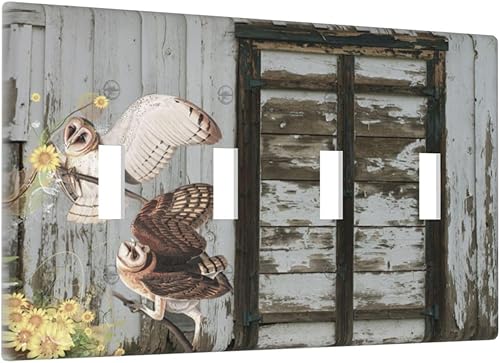 Miniatura 114 de Cubierta de Interruptor de Luz de 1 Gang con Escena de Flores de Grecia Mediterránea, Dispositivo Individual Basculante/GFCI, Placa Decorativa