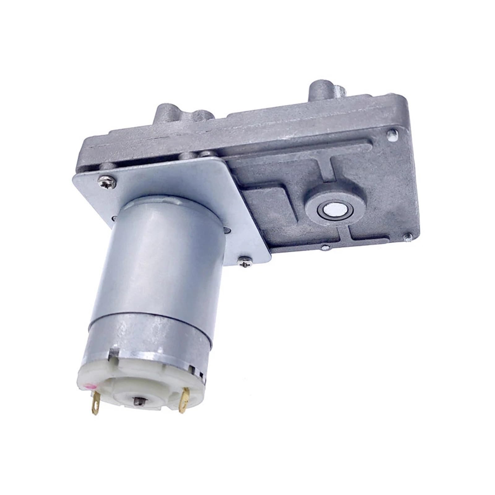 20-157RPM worm gear motor 12V reducer DC high torque motor metal gear reverse self-locking suitable for automation equipment(12V 20RPM)