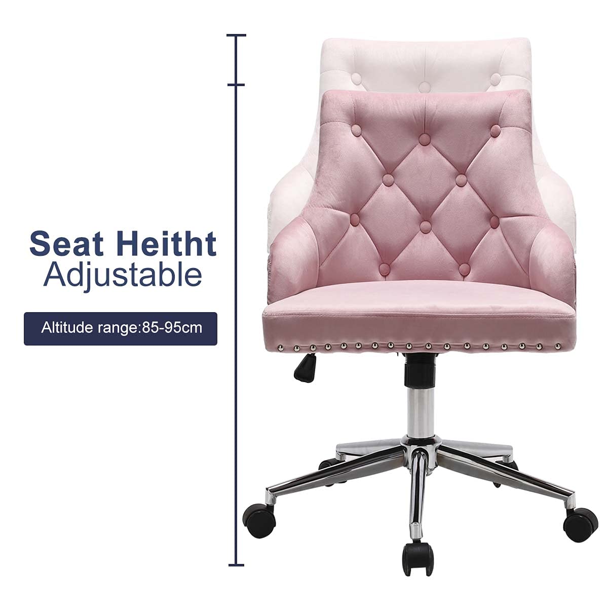 Hironpal Modern Velvet Office Chair Armchair Office Living Room Bedroom