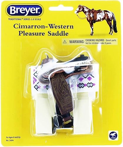 Miniatura 2 de Breyer Silla de montar tradicional Cimarron Western Pleasure (escala 19), 6.5 pulgadas de largo x 7.875 pulgadas de alto