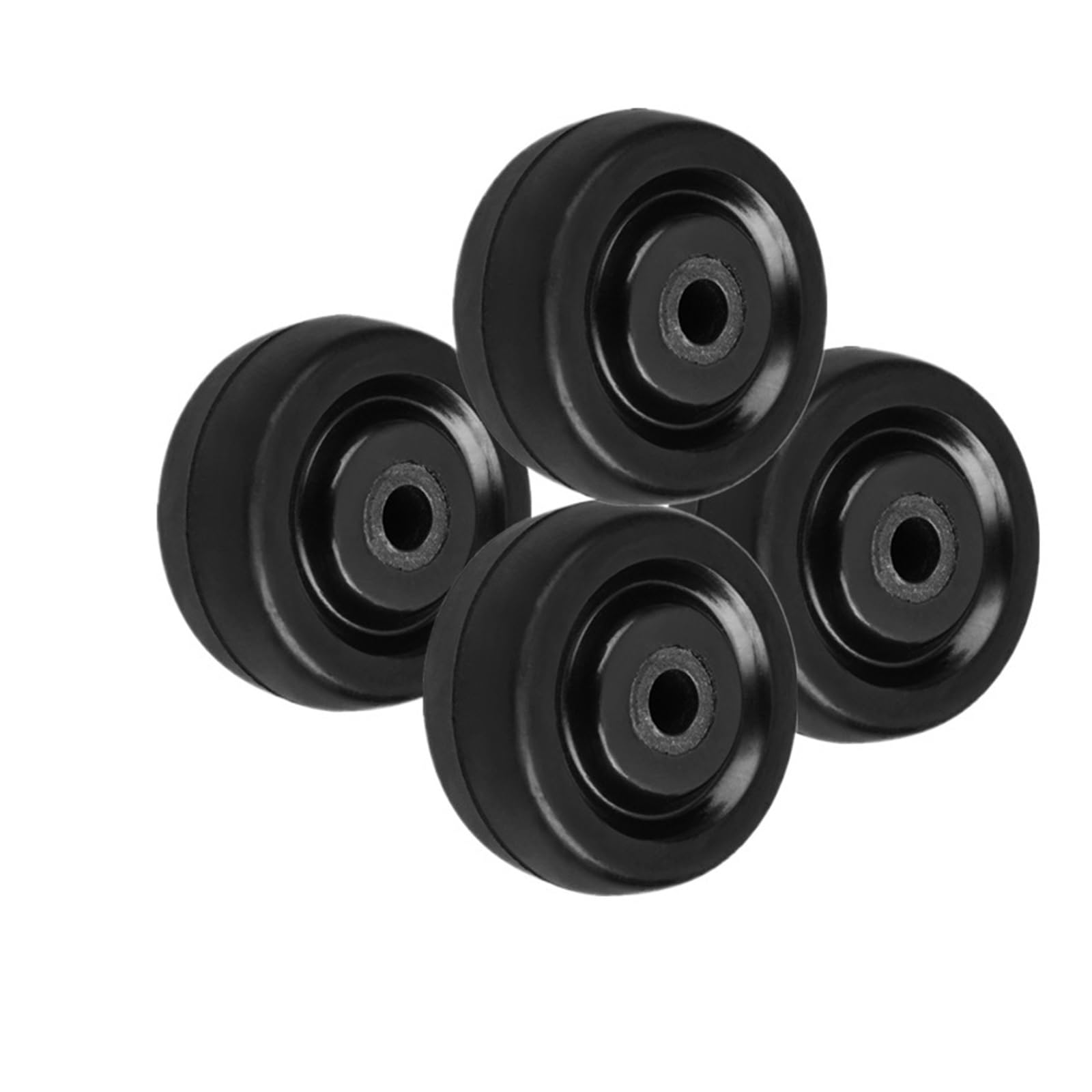 Roues de 40 mm silencieuses et robustes en caoutchouc noir pour mobilier