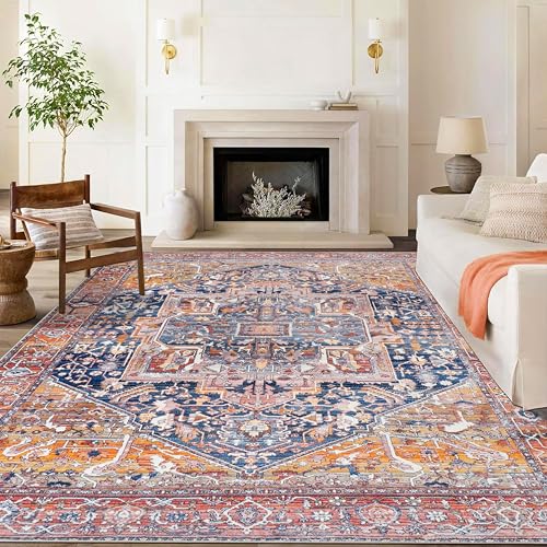 Cekene Rugs Living Room 160x230cm Non-Slip Washable Rug for Bedro...