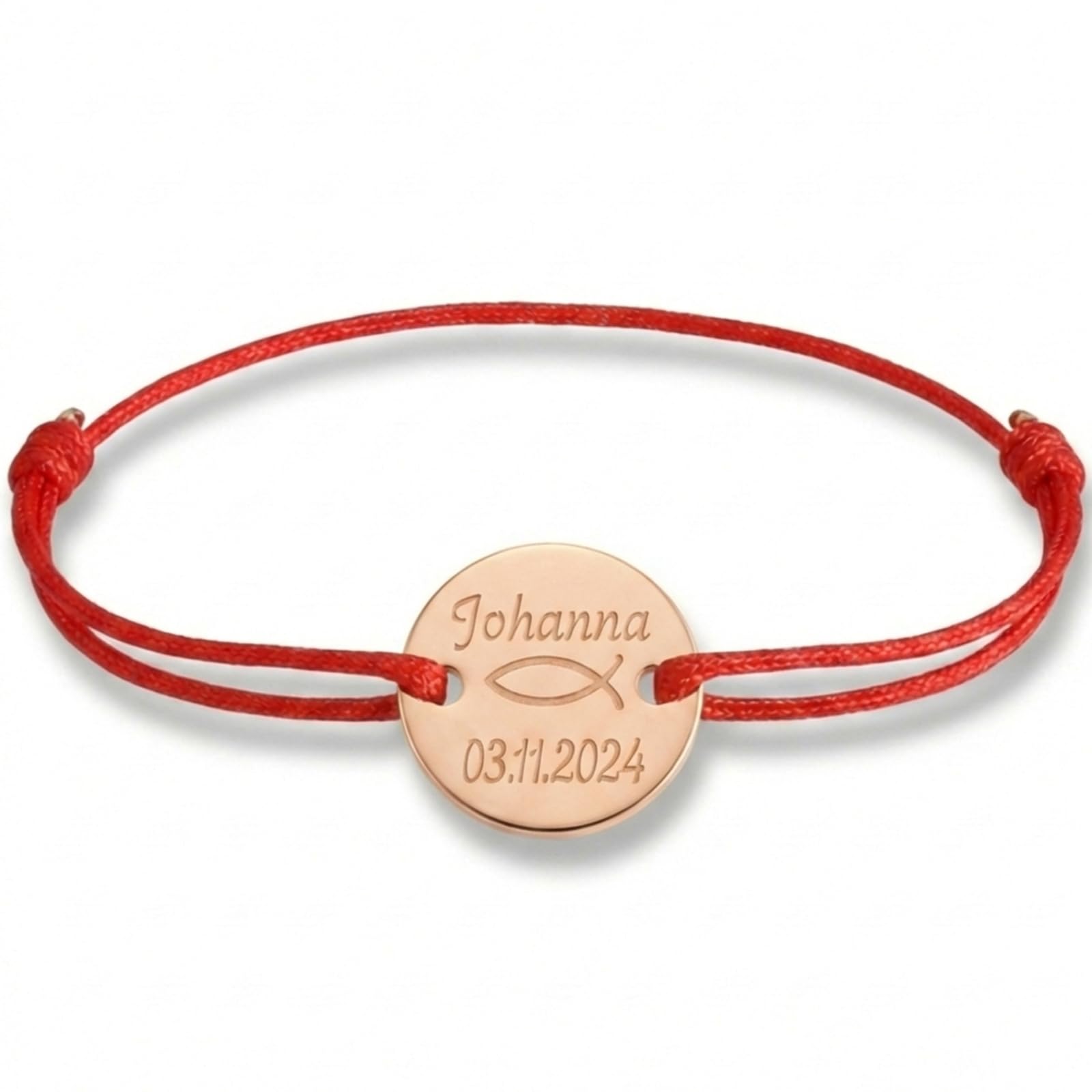 Kamiko Kinderarmband – personalisierbares Armband aus 925er Silber mit Gravur. Dieses Namensarmband, verziert mit einem Symbol, ist das perfekte Geschenk für Babys und Kinder (925 rosegold)